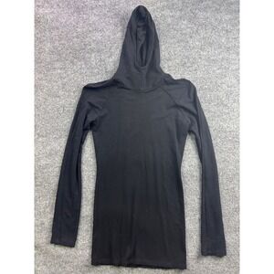 Angelrox Wing Hoodie Women S/M Black Bamboo Long Sleeve Layering Top